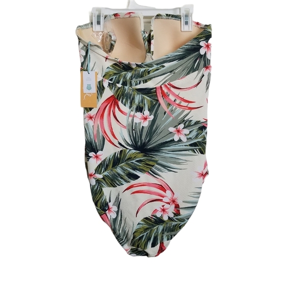 Kona Sol Floral Bandeau One Piece Convertible Suit - Picture 4 of 7